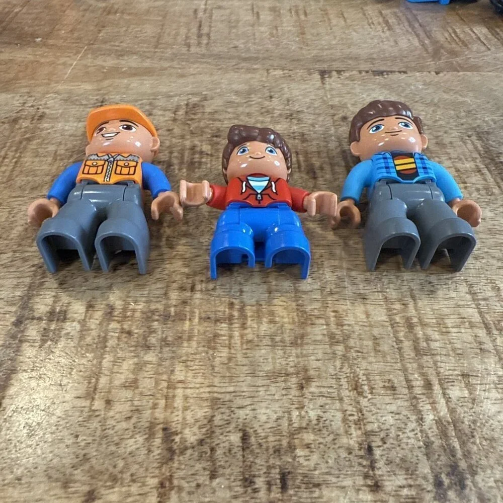LEGO DUPLO People Kid Figures Boy Man Construction Lot Of 3